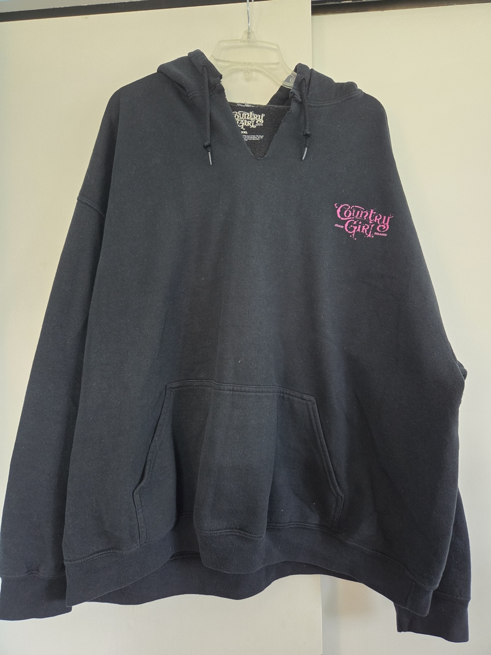 Diesel Black Hoodie with Pink 'Country Girl' Logo 2xl